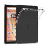 MoKo Case for All-New Amazon Fire HD 10 Tablet(13th Generation, 2023 Release) 10.1", Ultra Clear Soft Flexible Transparent TPU Skin Bumper Back Cover for fire Tablet 10 2023, Clear