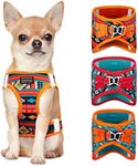 CollarDirect Step-in Reflective Dog Harness - Any Weather Air Mesh for Small and Medium Dogs Easy to Put On and Off 3 Patterns (Size L, Pattern 2)