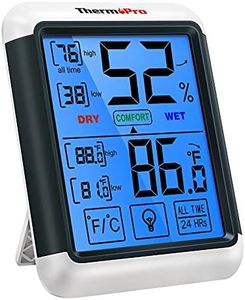 ThermoPro TP55 Digital Hygrometer Indoor Thermometer Humidity Gauge with Large Touchscreen and Backlight Temperature Humidity Monitor