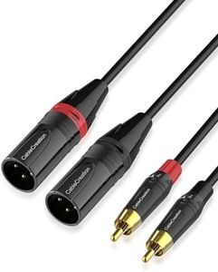 CableCreation Dual RCA to Dual XLR Cable 3.3ft, Bidirectional 2 XLR to 2 RCA HiFi Stereo Audio,Compatible for Speakers,Microphone, Amplifiers, HiFi Stereo Audio Systems，DVD Player, DJ Controller