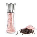 GLLBTPT Salt and Pepper Grinder,Stainless Steel Refillable Salt & Peppercorn Shakers Adjustable Coarseness for Spices,Sea Salts,Himalayan Or Fresh Ground Pepper