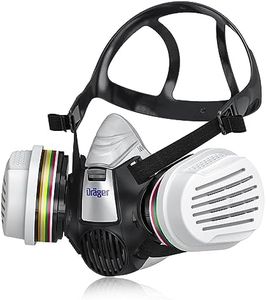 Dräger X-plore 3300 Semi máscara con filtros A1B1E1K1 Hg P3 R D | Máscara de protección para químicos, vapor, conservantes, pesticidas, herbicidas, respirador para laboratorio, tintorería | Talla L