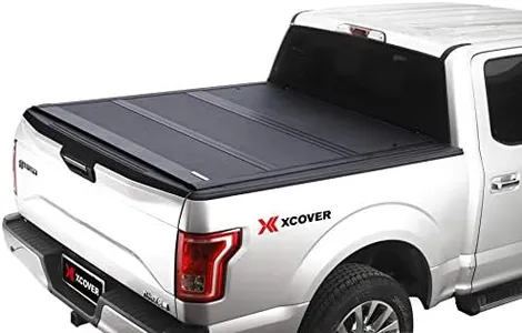 Xcover Low Profile Hard Folding Truck Bed Tonneau Cover, Compatible with 2014-2021 Toyota Tundra Pickup 5.5 Ft Fleetside Bed