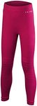 FALKE Unisex Kids Wool Tech. Base Layer Leggings, Thermal, Pink (Berry 8284), 7.5-9, 1 Pair