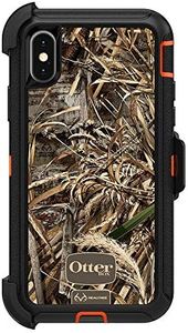 OtterBox Defender Series SCREENLESS Case Case for iPhone Xs & iPhone X - Retail Packaging - (Blaze Orange/Black/MAX 5 CAMO)