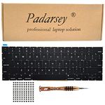 Padarsey New A1989 A1990 Keyboard US Layout Compatible for MacBook Pro 13'' 15''A1990 A1989 Keyboard 2018 Year+Keyboard Screws+Screwdriver