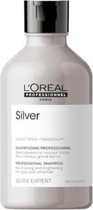 L’Oréal Professionnel Shampoo, For Grey, White or Light Blonde Hair, Serie Expert Silver, 300 ml
