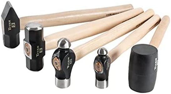 Titan 85070 5-Piece Hickory Wood Handle Hammer Set