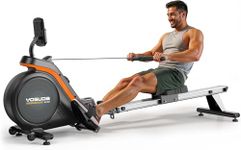 YOSUDA Magnetic Rowing Machine for Home - 400 LB Weight Capacity, Foldable Rower Machine Use, with Bluetooth, App Supported,Rowing Machine for Taller Power Athletes, Comfortable Seat Cushion