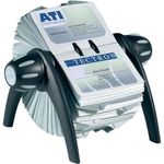 Durable 241701 Durable VISIFIX Flip Business Card Rotary File, 200 4 1/8x2 7/8 Sleeves, BK/GY