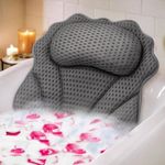 Bath Pillow RUVINCE Ergonomic Luxury Bathtub Pillow with Head,Neck, Shoulder and Back Support, 6D Bath Pillows for tub with 6 Powerful Suction Cups, Fits All Bathtub