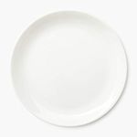 Zuvo Dinner Plates Set of 6-10.5 Inches White Porcelain Large Dinner Plates - Dishwasher and Microwave Safe Coupe Shape Plates Set