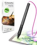 SonarPen - Pressure Sensitive Smart Stylus Pen with Palm Rejection and Shortcut Button. Battery-Less. Compatible with Apple iPad/Pro/Mini/iPhone 4s - X/Plus/Max/Android/Chromebook (Fuchsia)