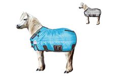 Derby Originals Nordic Tough West Coast 420D Water Resistant Winter Mini Horse and Pony Stable Blanket 200g Medium Weight, Hurricane Blue, 52"