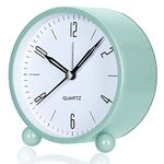 DAYOO Alarm Clock, Analog Alarm Clock Non Ticking with Snooze for Heavy Sleepers, Battery Operated and Light Function, Super Silent Alarm Clock with Simple Design for Desk/Bedroom (2020 Version)