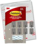 Command Small Stainless Steel Metal Hooks 8 Hooks, 10 Command Strips, Holds up to 0.5 lb, Removable Self Adhesive Hooks, Great for Wall Décor