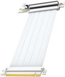 JEYI PCI-E 4.0 Riser Cable,High Speed Flexible Vertical GPU Mount Cable PCIe 4.0 x16 for AMD Radeon RX7000/RX6000 Series and GeForce RTX 40/30 Series 200mm/20cm/0.65ft【PCIEX16(G5) Link Model: GEN4】