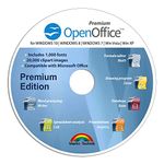 OpenOffice Premium Edition for Windows 11-10-8-7-Vista-XP | PC Software and 1.000 New Fonts and Free Email Support | Alternative to Office | Compatible with Word, Excel and PowerPoint