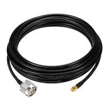 Superbat SMA to N Cable 25ft Low Loss N Male to SMA Male Cable RG8x Cable 50 Ohm for 3G/4G LTE/5G/WiFi/GPS ADS-B Radio Antenna Router Modem or Surge Arrester Use etc.