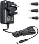 ANLINK 12V 1A/1000mA Power Supply Adapter, AC 100-240V 50/60Hz to DC 12V 1A/1000mA 12W Wall Charger, Center Positive, 1.8M 20AWG Long Cable for Stable and Flexible Use, 3 Tips Included