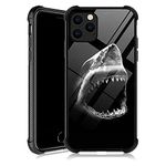 DJSOK Case Compatible with iPhone 13 Pro, Great White Shark case for iPhone 13 Pro Cases for Men Women Fans,Design Pattern Back Bumper Anti Scratch Reinforced Corners Soft TPU Caver