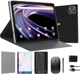 ANTEMPER Android Tablet 10 Inch, 2025 Android 13 Tablets, 128GB Storage+16GB RAM (8+8Virtual), Octa-Core Processor, 5G WiFi Tablet, with Keyboard Mouse Case, 13MP+8MP Dual Camera, GPS, Black