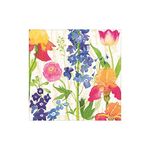 Caspari Summer Garden Paper Cocktail Napkins in White, 20 Per Package