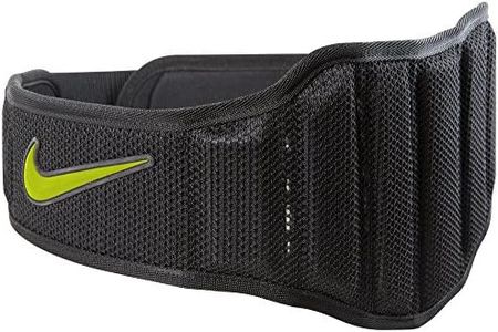 NIKE Structured Training Belt 2.0, Size Medium, Black/Volt