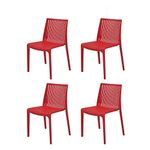 Supreme Oasis Set of 4 Chairs, Red