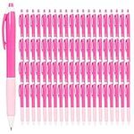 Simply Genius Pens in Bulk - 100 pack of Office Pens - Retractable Ballpoint Pens in Black Ink - Great for Schools, Notebooks, Journals & More (Pink, 100pcs)