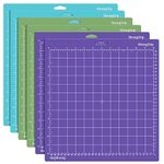 6Pcs Cutting Mat for Cricut, 12”X12” Standardgrip, Lightgrip, Stronggrip Mat, Non-Slip&Durable Replacement Cutting Mat Compatible with Cricut Maker/Explore Air 2/Air/One