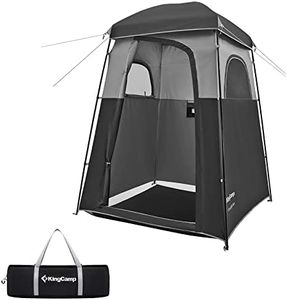 KingCamp Shower Tent, Extra Large Portable Single Shower Tent for Camping Outdoor, Versatile Privacy Tent Dressing Changing Tent with Shower Bag, Black