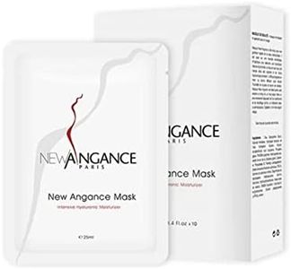 Máscara facial New Angance de hoja de colágeno hidratante con ácido hialurónico para pieles secas, grasas y sensibles, apta para todos los tipos de piel, 10 unidades