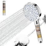 Cobbe Hard Water Filter Shower Head with 20 Stage Filter, High Pressure Shower Heads, 6+1Spray Modes, Powerful Built-in Power Wash for Remove 99% of Chlorine, Reduces Dry Itchy Skin, Chrome