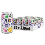 Rio Tropical Original Fizzy Drinks Cans 24 Cans Soft Drink Pack with Real Orange, Apricot, Mango, Passion Fruit and Guava Juice Flavours Lightly Sparkling Cans of Pop with Vitamin C 24x330ml