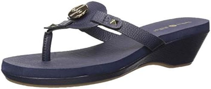 LINDSAY PHILLIPS Women's Lexi Wedge Sandal, Navy, 9