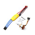 GoolRC 2212 1400KV Brushless Motor 30A ESC with T Plug 3.5mm Banana Connectors for RC Plane Helicopter Electronic Speed Controller