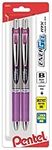 Pentel Energel Rtx Retractable Liquid Gel Pen, Bold Line, Metal Tip, Violet Ink Pack of 2 (BL80BP2V)