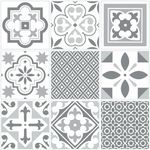 d-c-fix self Adhesive Floor Tiles Oriental Tiles Patterned 11 Pack 30,5 cm x 30,5 cm - Peel and Stick Vinyl Stickers for Bathroom & Kitchen