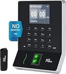 NGTeco Clocking in Machine, Fingerprint Attendance Machine, Time Clock for Employees Small Business Automatic in and Out, LAN WiFi Punch Card Attendance with App for iOS/Android (0 Monthly Fees) W2