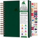 Clever Fox Budget Planner & Monthly Bill Organizer With Pockets. Expense Tracker, Budgeting Journal & Financial Book. Medium, 5.1x8.2" (Dark Green)