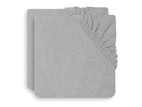 Jollein Changing Pad Cover Terry Cloth 50X70Cm Soft Gray - 2 Count