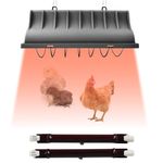 JUSONEY Chicken Coop Heater for Chicks,Brooder Heater with 2pcs Heat Lamp(250W and 175W),Adjustable Temp & Height Chicken Brooder Box Supplies for Chicken Livestock Dogs Sheep Pets