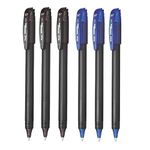 Pentel Energel - 0.7mm - Roller Gel Pen Set - Pack of 6 Pens - (3 BLUE + 3 BLACK)