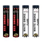 EXCLUSIVE ONLINE Ring Pull Smoke Grenades/Flares Pack of 4 Colors for Paintball Weddings Photoshoots Football Celebrations & Special Effects (2 Red and 2 White)