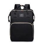 Diaper Bag Backpack ,Baby Diaper Bags,Multifunctional Travel Diaper Waterproof Backpack, with Portable Diaper Pad (Black)