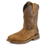 Irish Setter, Marshall, Men’s, 11", Waterproof, Soft Toe, Pull-On Work Boot, Brown, Brown, 8 Wide