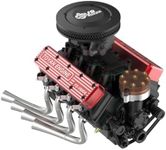 V8 Engine Model Kit That Works, TOYAN FS-V800WGPC 1/10 Scale Water-Cooled Four-Stroke OHV Miniature Engine, DIY Metal V8 Working Engine Build Kit for Adults