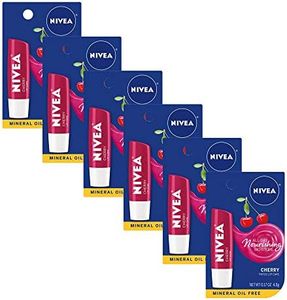 NIVEA Cherry Lip Care - Tinted Red for Beautiful, Moisturized Lips - .17 oz. Stick (Pack of 6)