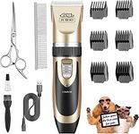 Juboo Dog Clippers Low Noise Professional Dog Grooming Clippers Rechargeable Cordless Quiet Dog Grooming Kit for Dogs Cats Pets